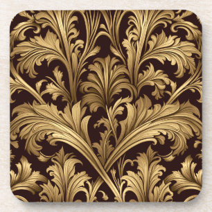 Posavasos Hojas de Acanthus (Tono de oro antiguo)