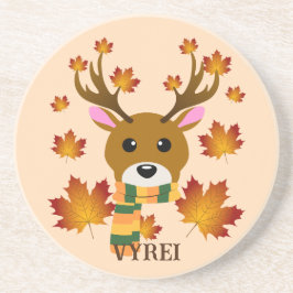 Posavasos Hojas de arce de ciervo de otoño