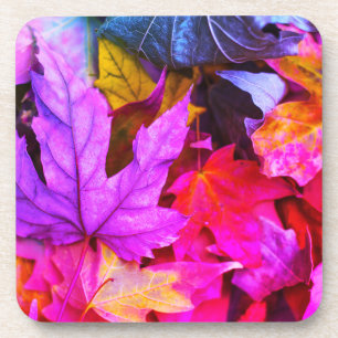 Posavasos Hojas de arce de otoño coloridas naturaleza otoñal