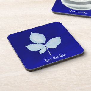 Posavasos Hojas de bramble de impresión de Cyano