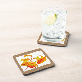 Posavasos Hojas de dogwood sobre ruedas