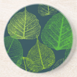 Posavasos Hojas de esqueleto estético biofílicas