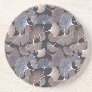 Posavasos Hojas de Ginkgo: elegante patrón natural.