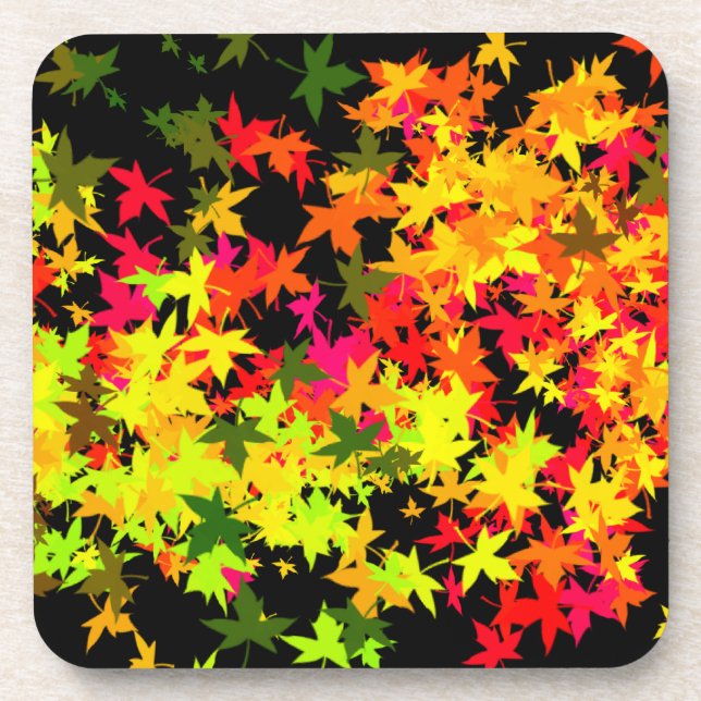 Posavasos Hojas de Maples caídas en otoño (Frente)