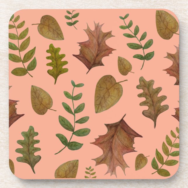 Posavasos Hojas de otoño (Frente)