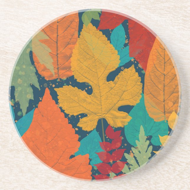 Posavasos Hojas de otoño (Frente)