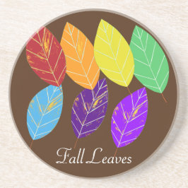 Posavasos Hojas de Otoño Rojo Naranja Verde