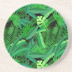 Posavasos Hojas de palmeras tropicales