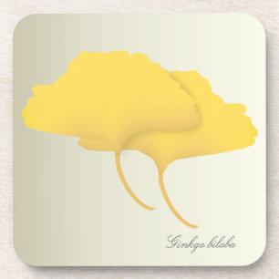 Posavasos Hojas del Ginkgo en prácticos de costa de la caí