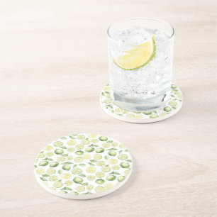 Posavasos Hojas Frutas Limas Verdes
