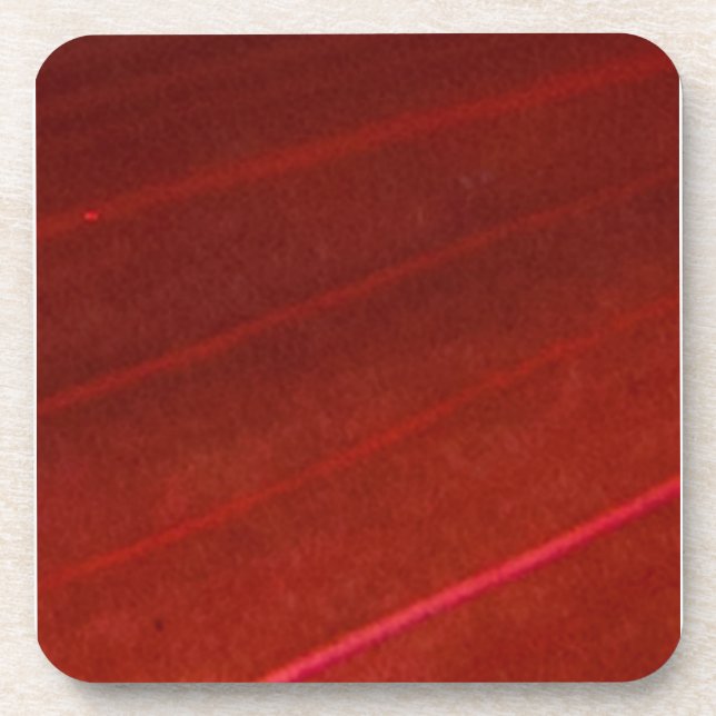 Posavasos Hojas rojas variadas hawaianas 4 (Frente)