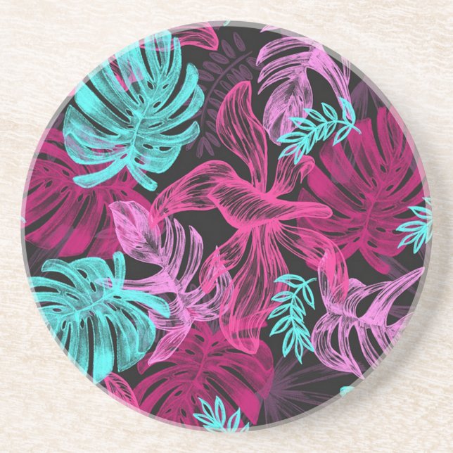 Posavasos Hojas tropicales (Frente)