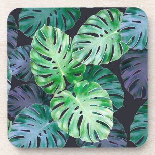 Posavasos Hojas tropicales de Monstera