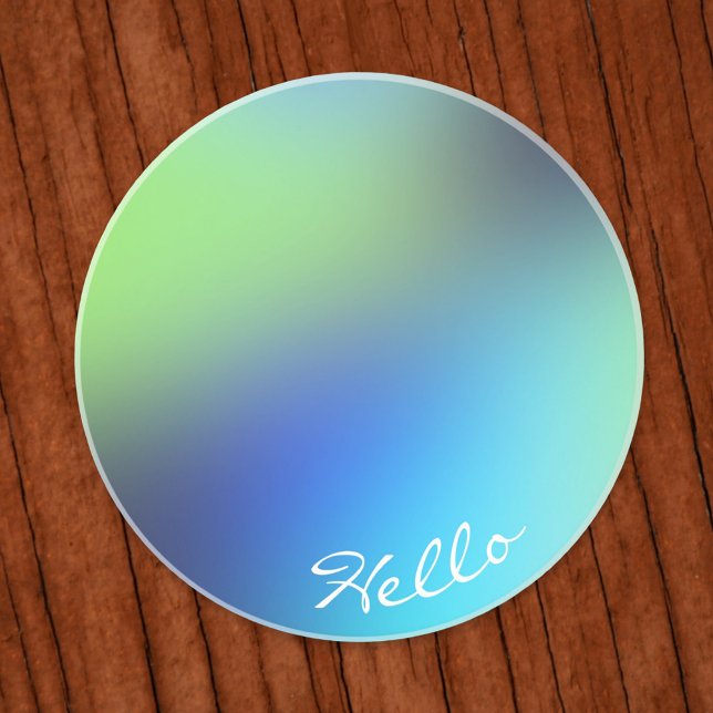 Posavasos Hola azul holográfico moderno turquesa (Hologram gradient design )