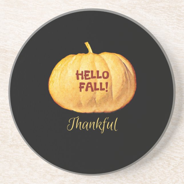 Posavasos Hola FALL Gratitude Gratitude Autumn Pumpkin (Frente)