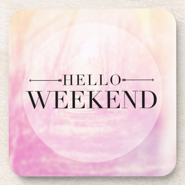 Posavasos Hola fin de semana (Frente)