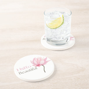 Posavasos Hola hermosa flor de loto