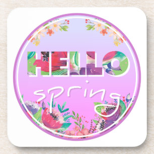 Posavasos Hola Primavera, Flores, círculo