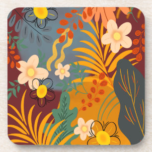 Posavasos Hola Primavera Hora de la Felicidad, Floral Tropic