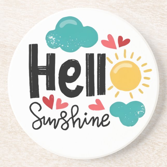 Posavasos Hola sol (Frente)