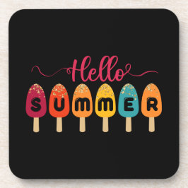 Posavasos Hola verano colorido popsicle