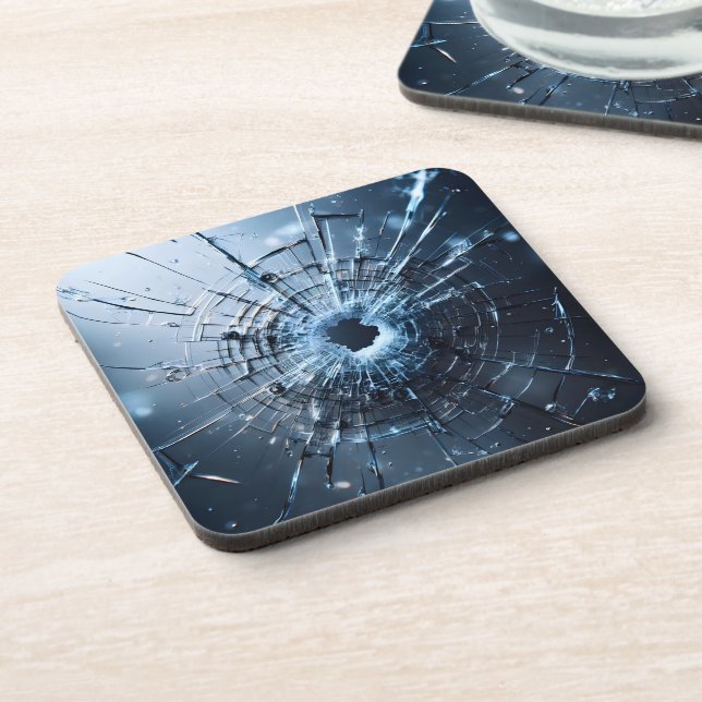 Posavasos hole in glass, cracks (Lado Izquierdo)