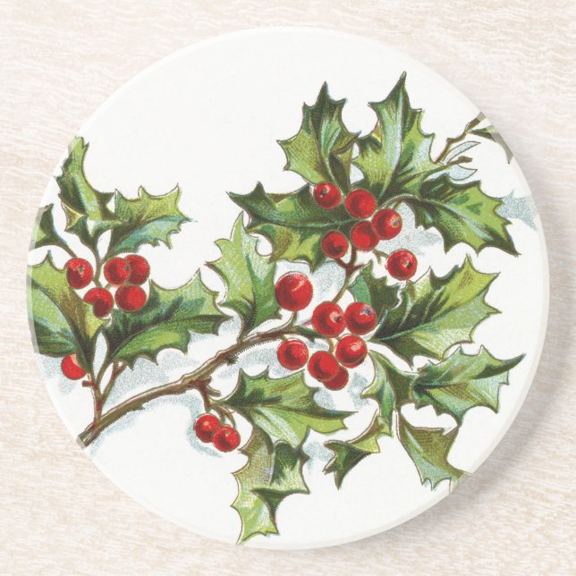Posavasos Holly Berries 001 (Frente)