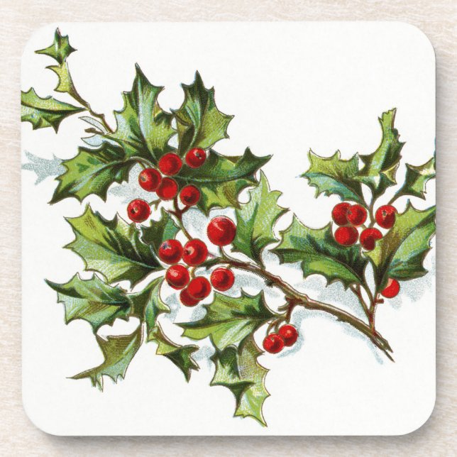 Posavasos Holly Berries 002 (Frente)