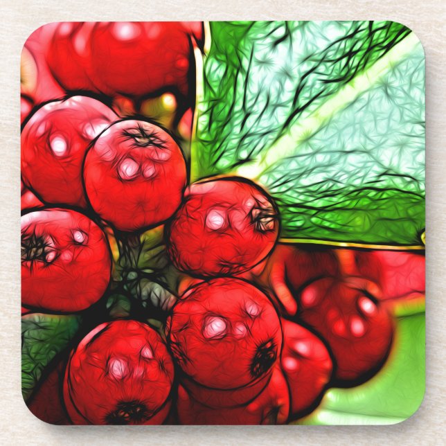 Posavasos Holly Berries 006 (Frente)