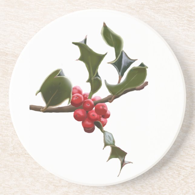 Posavasos Holly Berries Coaster (Frente)