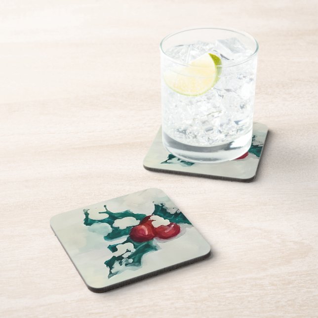 Posavasos Holly in Snow (Lado Derecho)