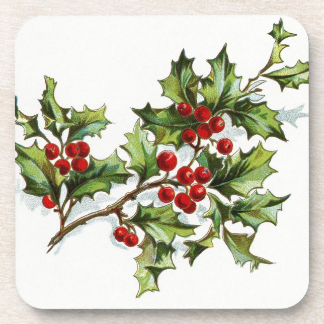 Posavasos HollyBerries 001 (Frente)