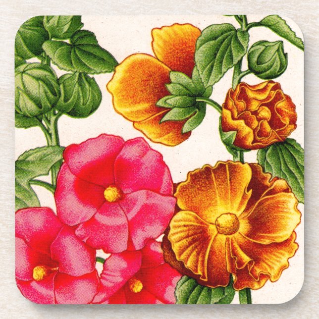 Posavasos hollyhocks (Frente)