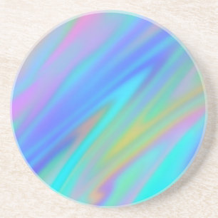 Posavasos Holograma lujoso de lujo azul violeta