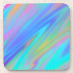 Posavasos Holograma lujoso de lujo azul violeta