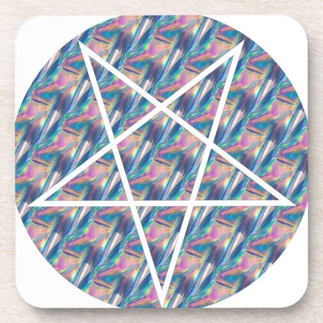 Posavasos holograma pentagrama (Frente)