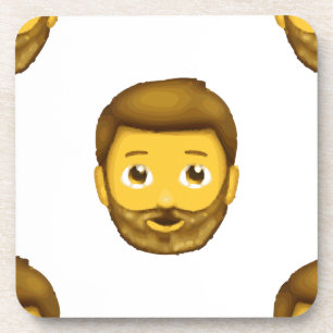 Posavasos hombre barbudo de emoji