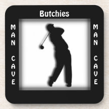 Hombre Cueva PERSONALIZAR Golf Coaster