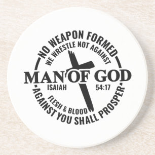 Posavasos Hombre de Dios, ningún arma que se forme contra mí