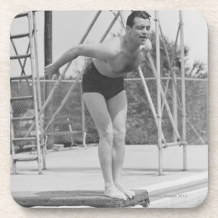 Posavasos Hombre en el tablero de salto