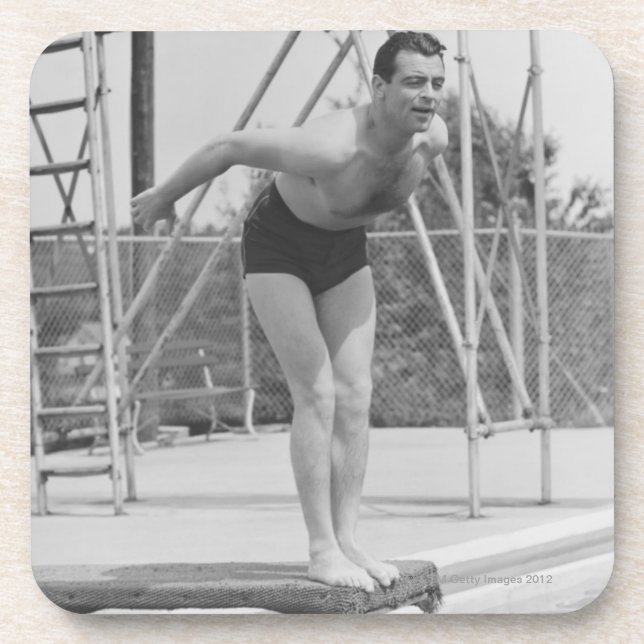 Posavasos Hombre en el tablero de salto (Frente)