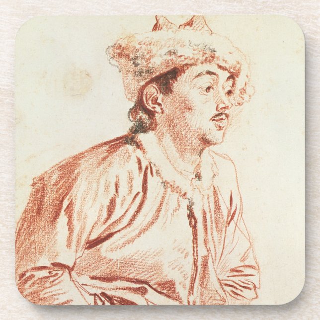 Posavasos Hombre joven en el traje oriental (dibujo) (Frente)