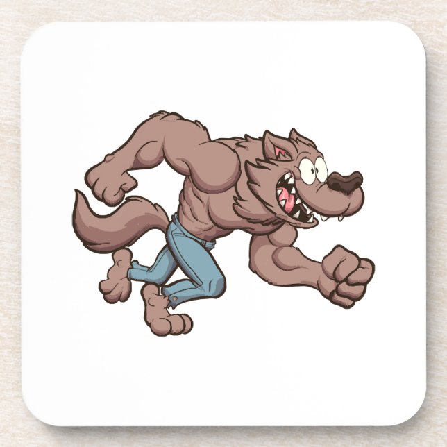 Posavasos Hombre Lobo Corriendo (Frente)