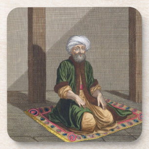 Posavasos Hombre turco, rogando, siglo XVIII (grabado)