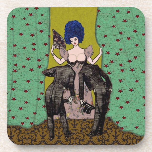 Posavasos Hombres calvos - Aves 6 Set de brillo alto (Frente)