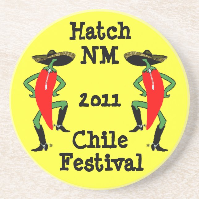 Posavasos Hombres de la pimienta de Chile del práctico de (Frente)