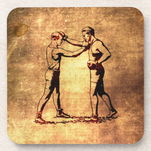 Posavasos Hombres del boxeo del vintage