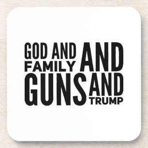 Posavasos Hombres, Dios Y Familia, Pistolas Y Trump Por Patr
