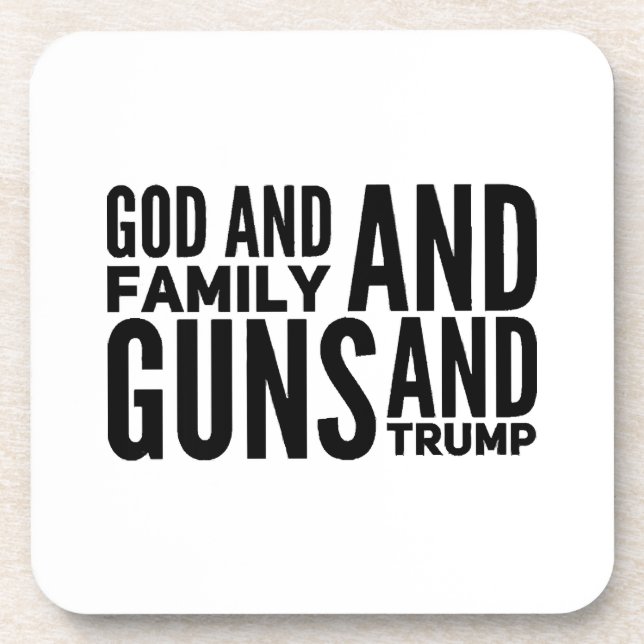 Posavasos Hombres, Dios Y Familia, Pistolas Y Trump Por Patr (Frente)