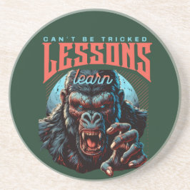 Posavasos Home/Kitchen Wise Gorilla Lessons Learn Coaster